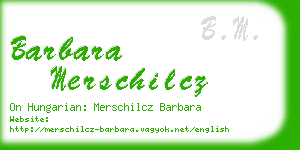 barbara merschilcz business card